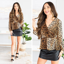 Load image into Gallery viewer, Can't Get Over You Brown Leopard Blouse
