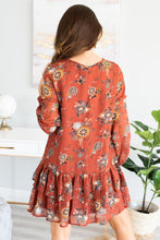 Load image into Gallery viewer, Make Your Move Rust Orange Floral Dress