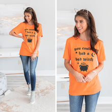 Load image into Gallery viewer, You Coulda Had A Bad Witch Orange Graphic Tee