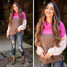 Load image into Gallery viewer, Make Your Move Pink Cowl Neck Sweater