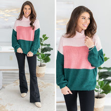 Load image into Gallery viewer, All For Fun Hunter Green Turtleneck Sweater