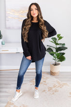 Load image into Gallery viewer, Easy Like Sunday Black Fleece Tunic