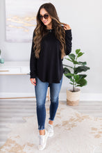 Load image into Gallery viewer, Easy Like Sunday Black Fleece Tunic
