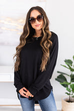 Load image into Gallery viewer, Easy Like Sunday Black Fleece Tunic