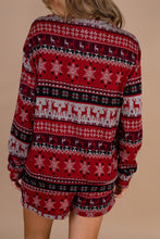 Load image into Gallery viewer, Happy For The Holidays Red Pajama Top