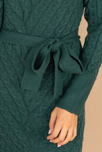 Load image into Gallery viewer, Check Your Calendar Green Sweater Dress