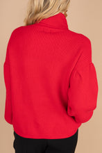 Load image into Gallery viewer, Natural Obsession Red Turtleneck Sweater