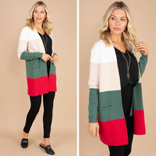 Load image into Gallery viewer, Above All Else Ivory White Colorblock Cardigan