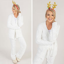 Load image into Gallery viewer, Cozy Winter Nights Snow White Cable Knit Cardigan