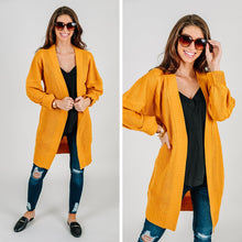 Load image into Gallery viewer, Dear To My Heart Turmeric Orange Cable Knit Cardigan