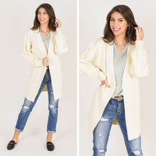 Load image into Gallery viewer, Dear To My Heart Cream White Cable Knit Cardigan
