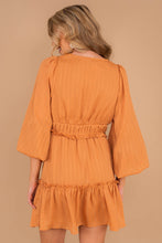 Load image into Gallery viewer, It's A Date Rust Orange Ruffled Dress