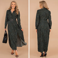 Load image into Gallery viewer, Give A Second Look Green Leopard Maxi Dress