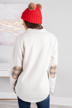 Load image into Gallery viewer, Out And About Ivory White Quilted Pullover