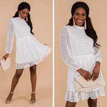 Load image into Gallery viewer, Make An Impression White Lace Dress