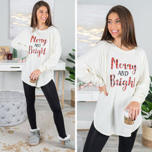 Load image into Gallery viewer, Merry And Bright Ivory Graphic Tunic