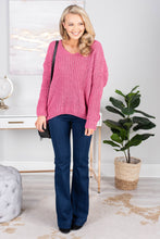 Load image into Gallery viewer, The Look Mauve Pink Chenille Sweater