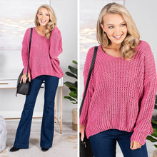 Load image into Gallery viewer, The Look Mauve Pink Chenille Sweater