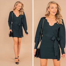 Load image into Gallery viewer, Never Be The Same Sea Green Sweater Dress
