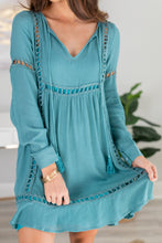Load image into Gallery viewer, Living The Dream Sage Green Boho Dress