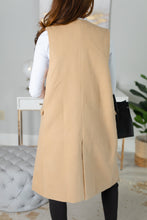 Load image into Gallery viewer, Run The World Camel Brown Long Line Blazer Vest