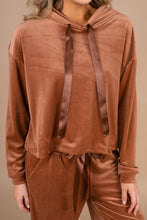 Load image into Gallery viewer, Cozy Confessions Brick Orange Velvet Hoodie