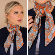 Load image into Gallery viewer, Never Looked Better Rust Orange Paisley Scarf