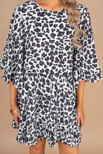 Load image into Gallery viewer, Look This Way White Leopard Print Dress