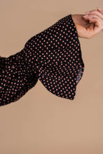 Load image into Gallery viewer, Never Give Up Black Polka Dot Midi Dress