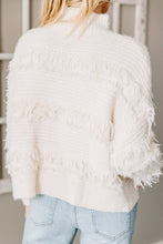 Load image into Gallery viewer, Take You Out Ivory White Fringe Sweater