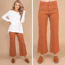 Load image into Gallery viewer, In Control Brick Orange Wide Leg Crop Pants