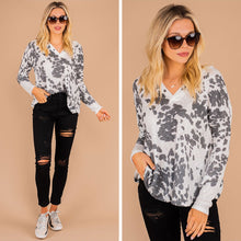 Load image into Gallery viewer, Out Of Time White Cow Print Top