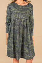 Load image into Gallery viewer, This Is The Dream Army Green 3/4 Sleeve Dress