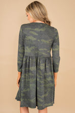 Load image into Gallery viewer, This Is The Dream Army Green 3/4 Sleeve Dress