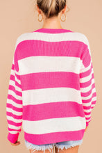 Load image into Gallery viewer, Such Beauty Neon Pink Striped Sweater