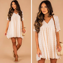 Load image into Gallery viewer, Remember The Days Champagne White Babydoll Dress