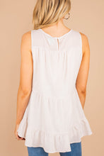 Load image into Gallery viewer, Let's Get Going Natural White Tiered Tank