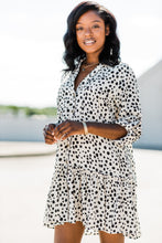 Load image into Gallery viewer, Hold On Tight Cream White Spotted Leopard Dress