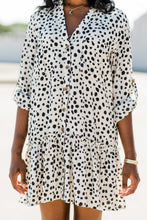 Load image into Gallery viewer, Hold On Tight Cream White Spotted Leopard Dress