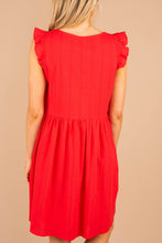 Load image into Gallery viewer, Give Love Red Babydoll Dress