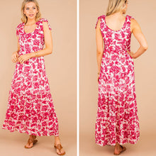 Load image into Gallery viewer, Vacay is Calling White Floral Maxi Dress