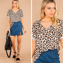 Load image into Gallery viewer, Anything Goes Brown Leopard Top