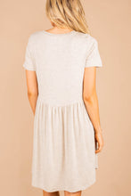 Load image into Gallery viewer, Playful Playlist Oatmeal Brown Babydoll Dress