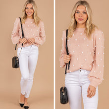 Load image into Gallery viewer, All That You Need Blush Pink Pompom Sweater