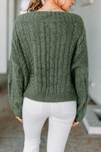 Load image into Gallery viewer, The Best Thing Moss Green Cable Knit Sweater