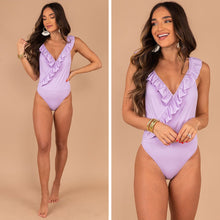 Load image into Gallery viewer, Sweet Summer Lilac Purple One Piece Swimsuit