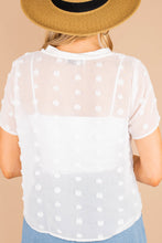Load image into Gallery viewer, Want You To Stay White Textured Top