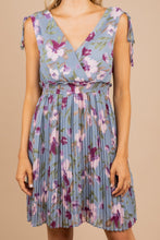 Load image into Gallery viewer, Elegant Affair Dusty Blue Floral Dress