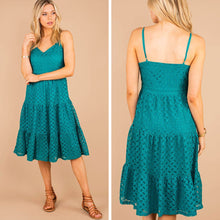 Load image into Gallery viewer, All That You See Emerald Green Lace Dress