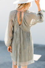 Load image into Gallery viewer, Here To Inspire Olive Green Chiffon Dress